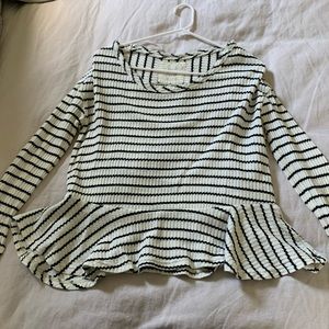 Free People striped peplum top
